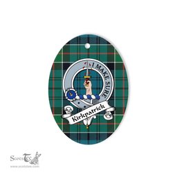 Kirkpatrick Scottish Clan Badge Plaid Ornament Gift. Christmas Tree Ornament Kirkpatrick Tartan Ornament,  ceramic ornament, personalized christmas ornaments, christmas tree ornaments, christmas door decorations, Plaid Ornament, Tartan Ceramic Ornament