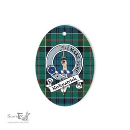 Kirkpatrick Scottish Clan Badge Plaid Ornament Gift. Christmas Tree Ornament Kirkpatrick Tartan Ornament,  ceramic ornament, personalized christmas ornaments, christmas tree ornaments, christmas door decorations, Plaid Ornament, Tartan Ceramic Ornament