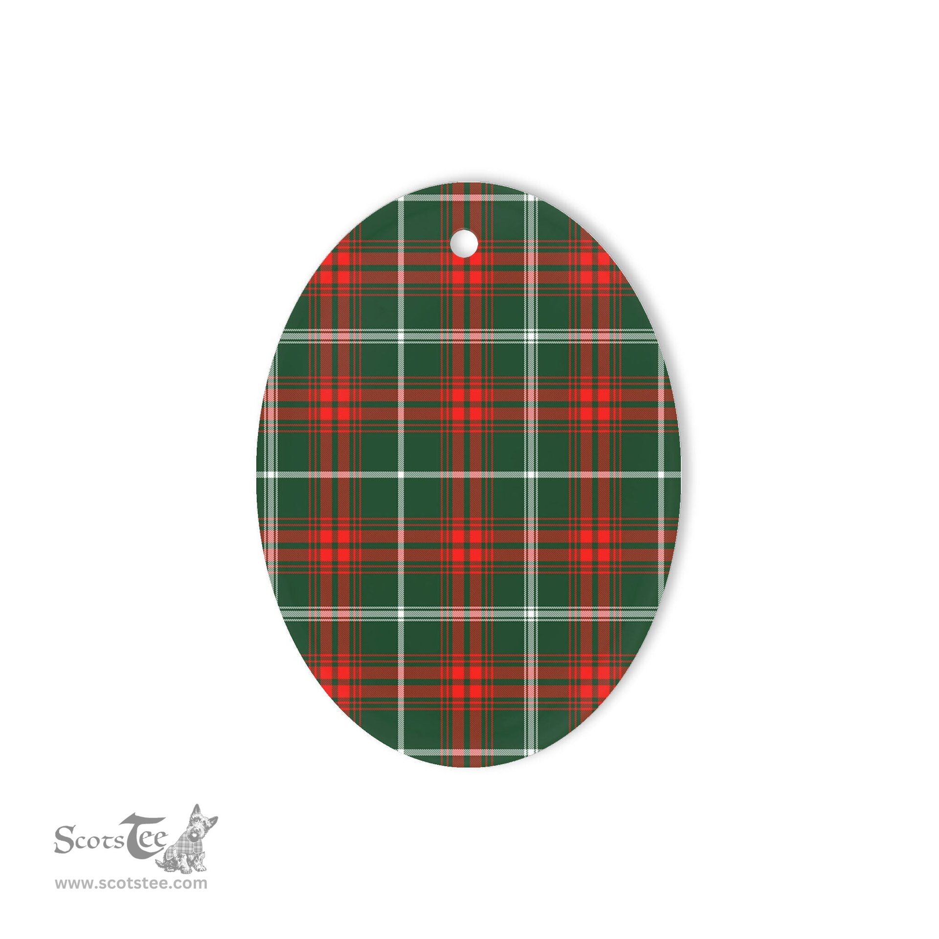 Prince Of Wales Tartan Oval Ornaments, Christmas Tree Ornament, Plaid Christmas Ornaments, Ceramic Oval Christmas Tree Decoration, Tartan Oval Ornaments, Christmas Tree Ornament, Plaid Christmas Ornaments, Ceramic Oval Christmas Tree Decoration