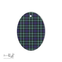 Graham Of Montrose Modern Tartan Oval Ornaments, Christmas Tree Ornament, Plaid Christmas Ornaments, Ceramic Oval Christmas Tree Decoration, Tartan Oval Ornaments, Christmas Tree Ornament, Plaid Christmas Ornaments, Ceramic Oval Christmas Tree Decoration