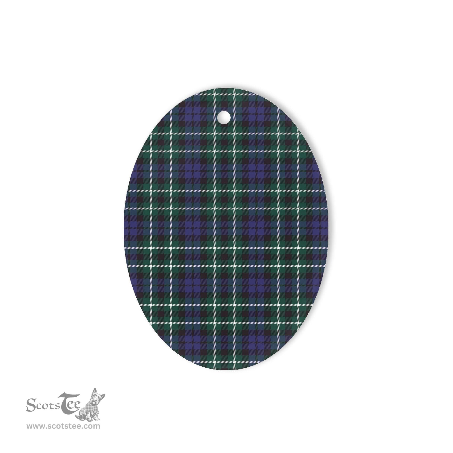 Graham Of Montrose Modern Tartan Oval Ornaments, Christmas Tree Ornament, Plaid Christmas Ornaments, Ceramic Oval Christmas Tree Decoration, Tartan Oval Ornaments, Christmas Tree Ornament, Plaid Christmas Ornaments, Ceramic Oval Christmas Tree Decoration