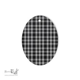 MacPhee Black Tartan Oval Ornaments, Christmas Tree Ornament, Plaid Christmas Ornaments, Ceramic Oval Christmas Tree Decoration, Tartan Oval Ornaments, Christmas Tree Ornament, Plaid Christmas Ornaments, Ceramic Oval Christmas Tree Decoration
