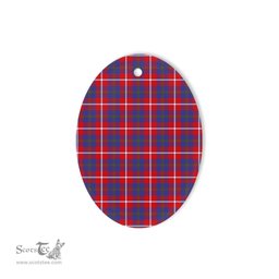 Galloway Red Tartan Oval Ornaments, Christmas Tree Ornament, Plaid Christmas Ornaments, Ceramic Oval Christmas Tree Decoration, Tartan Oval Ornaments, Christmas Tree Ornament, Plaid Christmas Ornaments, Ceramic Oval Christmas Tree Decoration