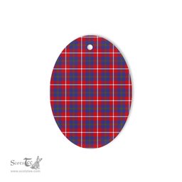 Galloway Red Tartan Oval Ornaments, Christmas Tree Ornament, Plaid Christmas Ornaments, Ceramic Oval Christmas Tree Decoration, Tartan Oval Ornaments, Christmas Tree Ornament, Plaid Christmas Ornaments, Ceramic Oval Christmas Tree Decoration