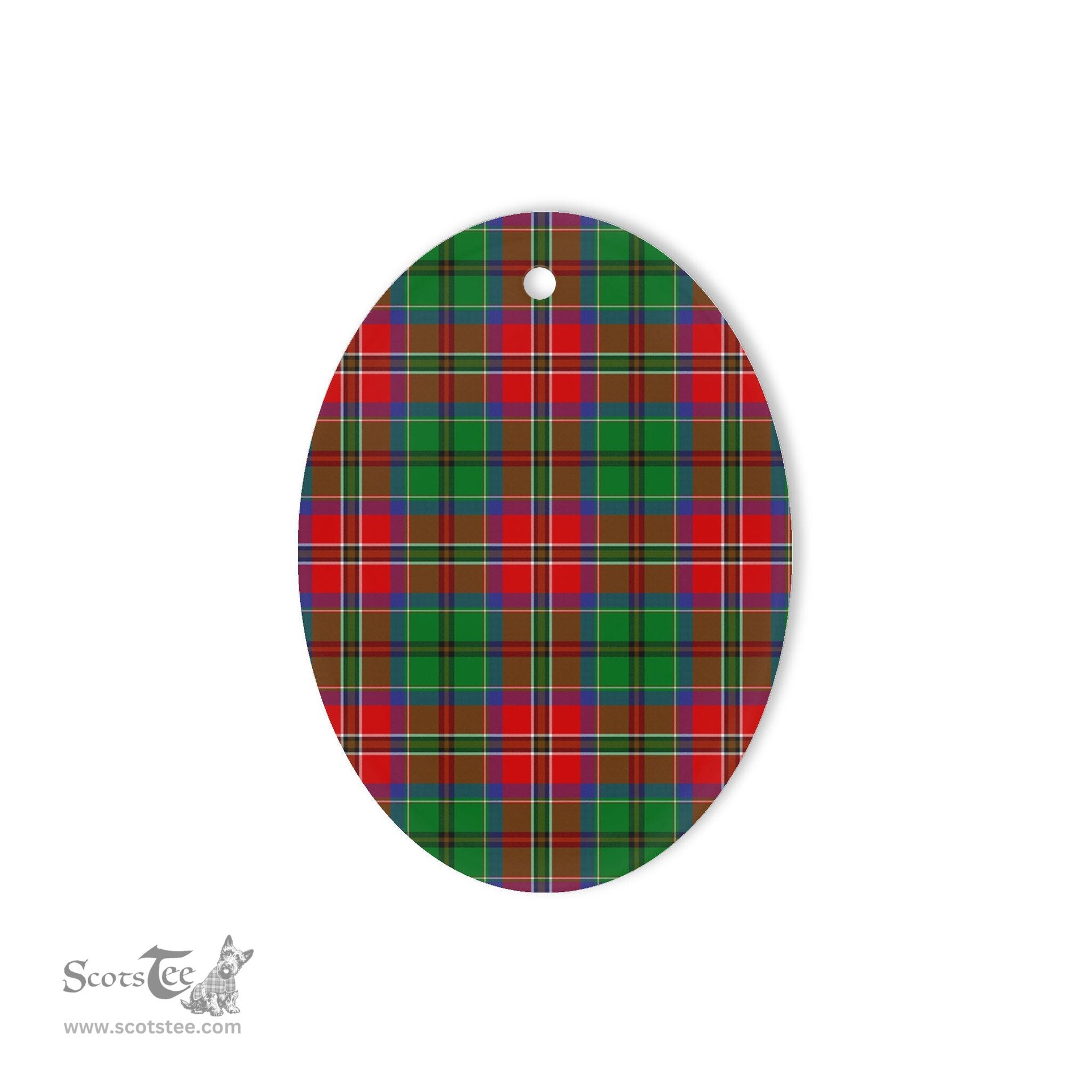 McCulloch Tartan Oval Ornaments, Christmas Tree Ornament, Plaid Christmas Ornaments, Ceramic Oval Christmas Tree Decoration, Tartan Oval Ornaments, Christmas Tree Ornament, Plaid Christmas Ornaments, Ceramic Oval Christmas Tree Decoration