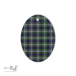 Davidson Of Tulloch Dress Tartan Oval Ornaments, Christmas Tree Ornament, Plaid Christmas Ornaments, Ceramic Oval Christmas Tree Decoration, Tartan Oval Ornaments, Christmas Tree Ornament, Plaid Christmas Ornaments, Ceramic Oval Christmas Tree Decoration