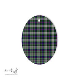Davidson Of Tulloch Dress Tartan Oval Ornaments, Christmas Tree Ornament, Plaid Christmas Ornaments, Ceramic Oval Christmas Tree Decoration, Tartan Oval Ornaments, Christmas Tree Ornament, Plaid Christmas Ornaments, Ceramic Oval Christmas Tree Decoration