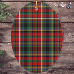 Anderson Of Arbrake Tartan Oval Ornaments, Christmas Tree Ornament, Plaid Christmas Ornaments, Ceramic Oval Christmas Tree Decoration, Tartan Oval Ornaments, Christmas Tree Ornament, Plaid Christmas Ornaments, Ceramic Oval Christmas Tree Decoration