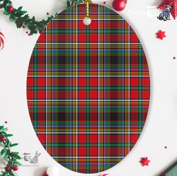 Anderson Of Arbrake Tartan Oval Ornaments, Christmas Tree Ornament, Plaid Christmas Ornaments, Ceramic Oval Christmas Tree Decoration, Tartan Oval Ornaments, Christmas Tree Ornament, Plaid Christmas Ornaments, Ceramic Oval Christmas Tree Decoration