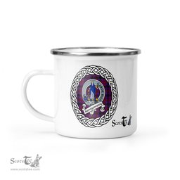 Scotstee Shop Tartan Plaid Camping Mug, Tartan Campfire Mugs, camping coffee mug Montgomery Scottish Clan Tartan Crest Badge