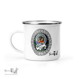 Scotstee Shop Tartan Plaid Camping Mug, Tartan Campfire Mugs, camping coffee mug Mow Scottish Clan Tartan Crest Badge