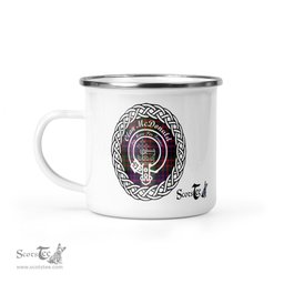 Scotstee Shop Tartan Plaid Camping Mug, Tartan Campfire Mugs, camping coffee mug McDonald Scottish Clan Tartan Badge
