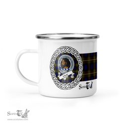 Scotstee Shop Tartan Plaid Camping Mug, Tartan Campfire Mugs, camping coffee mug Muir Scottish Clan Tartan Crest Badge Coffee Mug Custom Scottish Mug