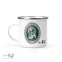 Scotstee Shop Tartan Plaid Camping Mug, Tartan Campfire Mugs, camping coffee mug Murray Of Dysart Scottish Clan Tartan Crest Badge