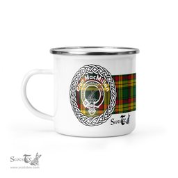 Scotstee Shop Tartan Plaid Camping Mug, Tartan Campfire Mugs, camping coffee mug MacMillan Clan Tartan Crest Badge Old Coffee Mug Custom Scottish Mug