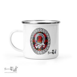 Scotstee Shop Tartan Plaid Camping Mug, Tartan Campfire Mugs, camping coffee mug MacNicol Scottish Clan Tartan Crest Badge