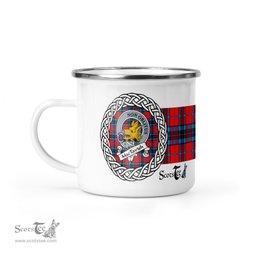 Scotstee Shop Tartan Plaid Camping Mug, Tartan Campfire Mugs, camping coffee mug MacTavish Scottish Clan Tartan Crest Badge Coffee Mug Custom Scottish Mug