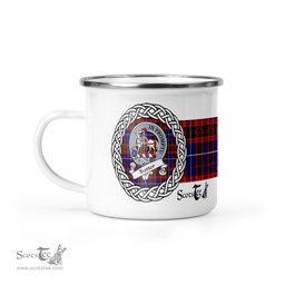 Scotstee Shop Tartan Plaid Camping Mug, Tartan Campfire Mugs, camping coffee mug Trotter Scottish Clan Tartan Crest Badge Coffee Mug Custom Scottish Mug