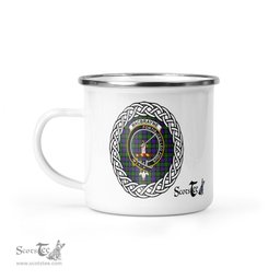 Scotstee Shop Tartan Plaid Camping Mug, Tartan Campfire Mugs, camping coffee mug MacBrayne Scottish Clan Tartan Crest Badge