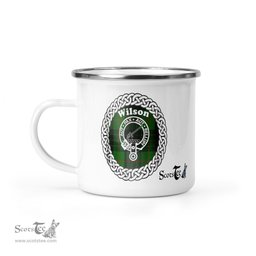 Scotstee Shop Tartan Plaid Camping Mug, Tartan Campfire Mugs, camping coffee mug Wilson Surname Last Name Tartan Crest