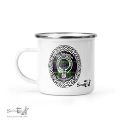 Scotstee Shop Tartan Plaid Camping Mug, Tartan Campfire Mugs, camping coffee mug MacFarquhar Scottish Clan Tartan Crest Badge