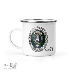 Scotstee Shop Tartan Plaid Camping Mug, Tartan Campfire Mugs, camping coffee mug MacCallum Scottish Clan Tartan Crest Badge