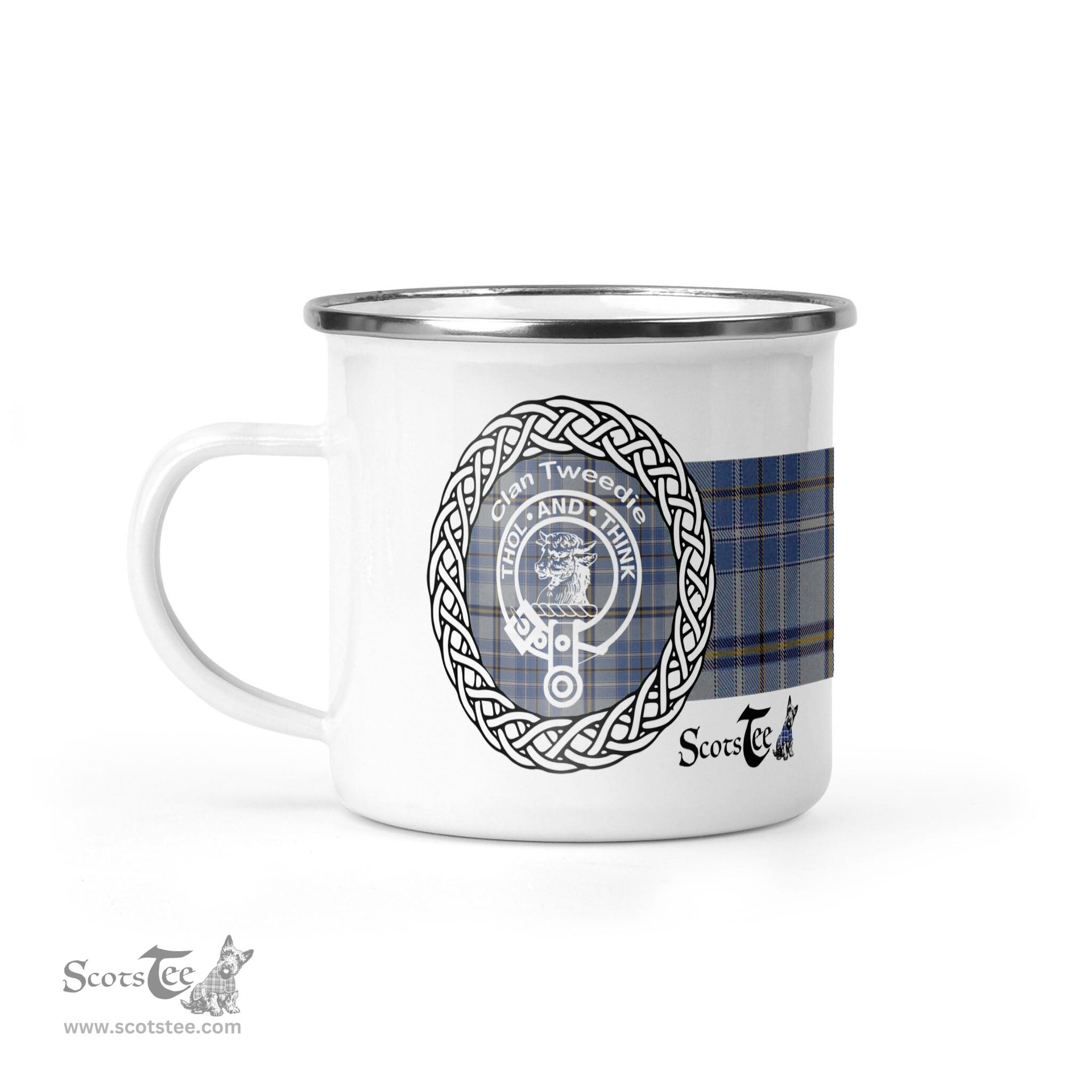 Scotstee Shop Tartan Plaid Camping Mug, Tartan Campfire Mugs, camping coffee mug Tweedie Celtic Circle Coffee Mug Custom Scottish Mug