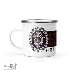 Scotstee Shop Tartan Plaid Camping Mug, Tartan Campfire Mugs, camping coffee mug MacDonald Clan Tartan Crest Badge Coffee Mug Custom Scottish Mug