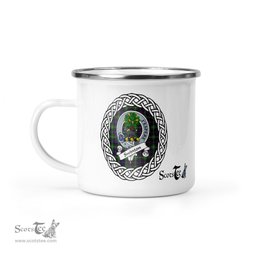 Scotstee Shop Tartan Plaid Camping Mug, Tartan Campfire Mugs, camping coffee mug Swinton Scottish Clan Tartan Crest Badge
