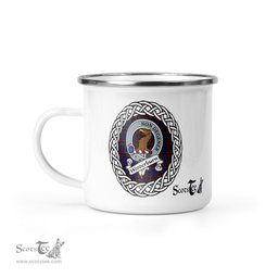 Scotstee Shop Tartan Plaid Camping Mug, Tartan Campfire Mugs, camping coffee mug Wedderburn Scottish Clan Tartan Crest Badge
