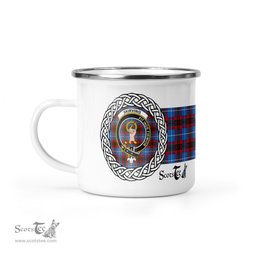 Scotstee Shop Tartan Plaid Camping Mug, Tartan Campfire Mugs, camping coffee mug Skirving Scottish Clan Tartan Crest Badge Coffee Mug Custom Scottish Mug