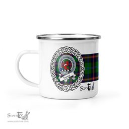 Scotstee Shop Tartan Plaid Camping Mug, Tartan Campfire Mugs, camping coffee mug Young Scottish Clan Tartan Crest Badge Coffee Mug Custom Scottish Mug