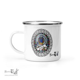 Scotstee Shop Tartan Plaid Camping Mug, Tartan Campfire Mugs, camping coffee mug Stirling Scottish Clan Tartan Crest Badge