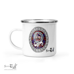 Scotstee Shop Tartan Plaid Camping Mug, Tartan Campfire Mugs, camping coffee mug Trotter Scottish Clan Tartan Crest Badge