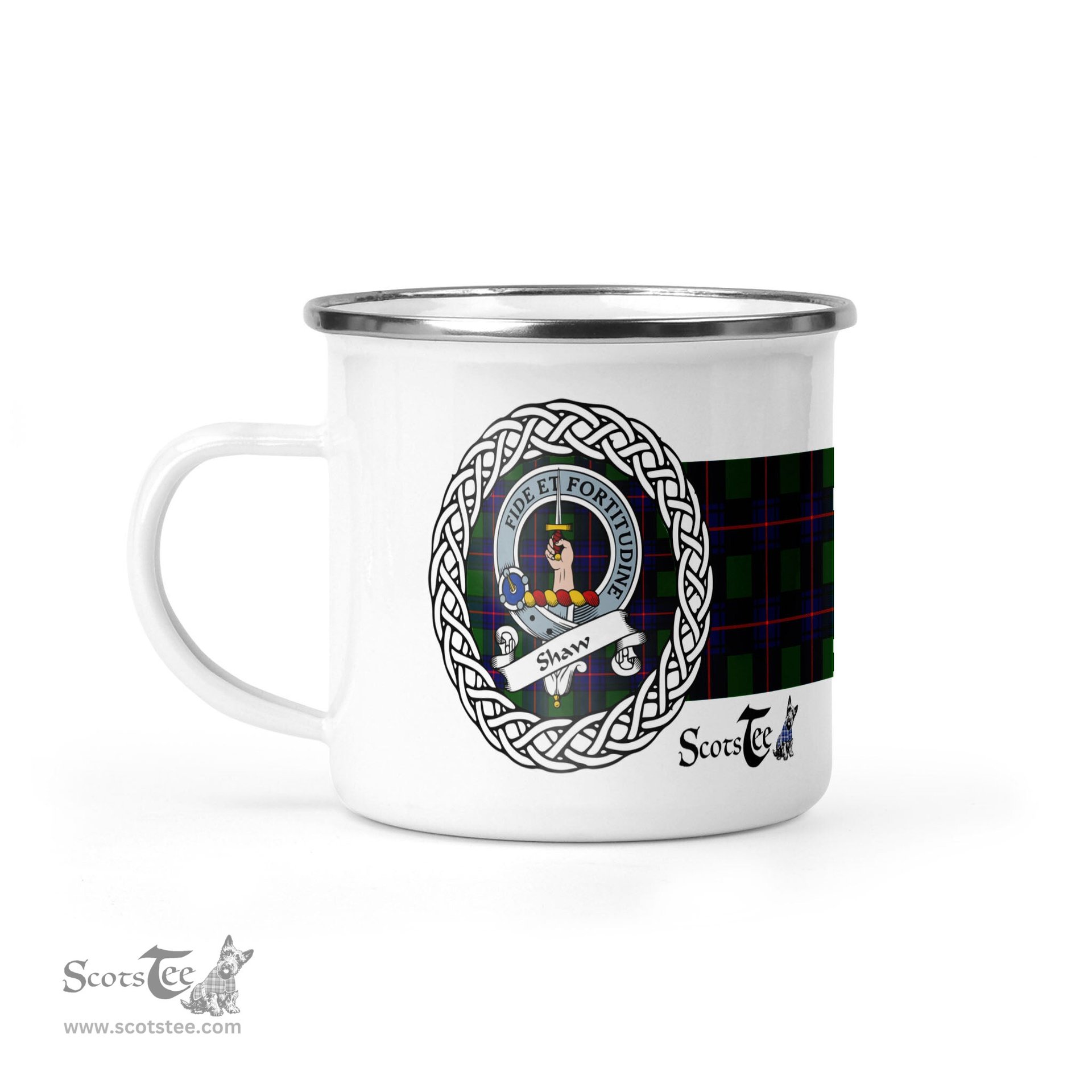 Scotstee Shop Tartan Plaid Camping Mug, Tartan Campfire Mugs, camping coffee mug Shaw Of Tordarroch Scottish Clan Tartan Crest Badge Coffee Mug Custom Scottish Mug