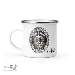 Scotstee Shop Tartan Plaid Camping Mug, Tartan Campfire Mugs, camping coffee mug Taylor Scottish Clan Tartan Crest Badge