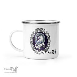 Scotstee Shop Tartan Plaid Camping Mug, Tartan Campfire Mugs, camping coffee mug Horsburgh Scottish Clan Tartan Crest Badge