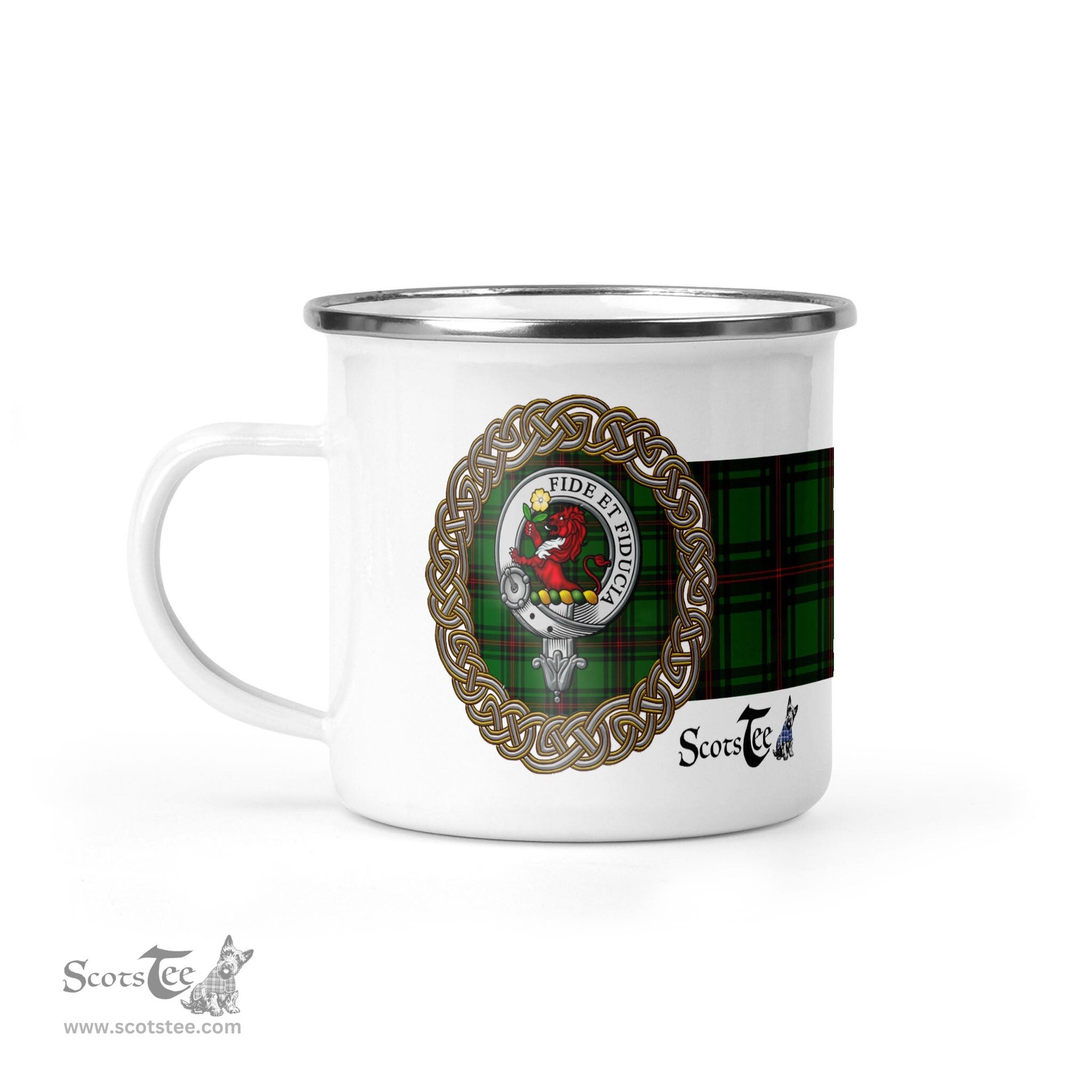 Scotstee Shop Tartan Plaid Camping Mug, Tartan Campfire Mugs, camping coffee mug Primrose Hunting Celtic Circle Coffee Mug Custom Scottish Mug