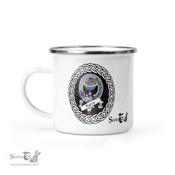Scotstee Shop Tartan Plaid Camping Mug, Tartan Campfire Mugs, camping coffee mug Nairn Scottish Clan Tartan Crest Badge