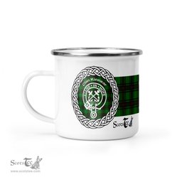 Scotstee Shop Tartan Plaid Camping Mug, Tartan Campfire Mugs, camping coffee mug Kinnear Clan Tartan Crest Badge Coffee Mug Custom Scottish Mug
