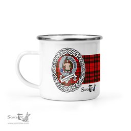 Scotstee Shop Tartan Plaid Camping Mug, Tartan Campfire Mugs, camping coffee mug Livingstone Scottish Clan Tartan Crest Badge Coffee Mug Custom Scottish Mug