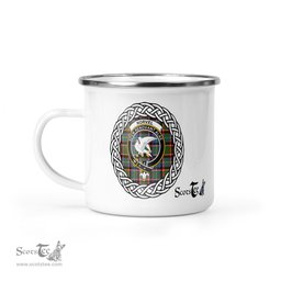 Scotstee Shop Tartan Plaid Camping Mug, Tartan Campfire Mugs, camping coffee mug Norvel Scottish Clan Tartan Crest Badge