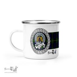 Scotstee Shop Tartan Plaid Camping Mug, Tartan Campfire Mugs, camping coffee mug Johnstone Scottish Clan Tartan Crest Badge Coffee Mug Custom Scottish Mug