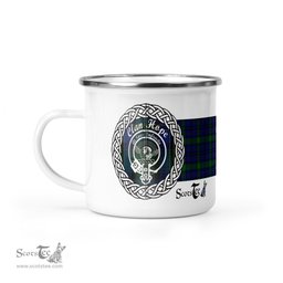 Scotstee Shop Tartan Plaid Camping Mug, Tartan Campfire Mugs, camping coffee mug Hope Clan Tartan Crest Badge Old Coffee Mug Custom Scottish Mug