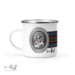 Scotstee Shop Tartan Plaid Camping Mug, Tartan Campfire Mugs, camping coffee mug Glass Scottish Clan Tartan Crest Badge Coffee Mug Custom Scottish Mug