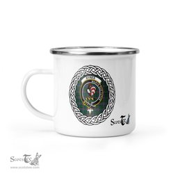 Scotstee Shop Tartan Plaid Camping Mug, Tartan Campfire Mugs, camping coffee mug Byres Scottish Clan Tartan Crest Badge