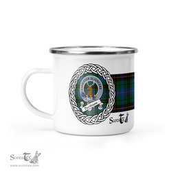 Scotstee Shop Tartan Plaid Camping Mug, Tartan Campfire Mugs, camping coffee mug Davidson Scottish Clan Tartan Crest Badge Coffee Mug Custom Scottish Mug