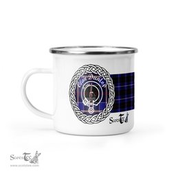 Scotstee Shop Tartan Plaid Camping Mug, Tartan Campfire Mugs, camping coffee mug Dunlop Clan Tartan Crest Badge Coffee Mug Custom Scottish Mug