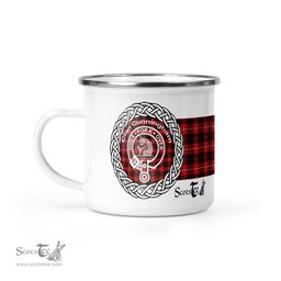 Scotstee Shop Tartan Plaid Camping Mug, Tartan Campfire Mugs, camping coffee mug Cunningham Clan Tartan Crest Badge Coffee Mug Custom Scottish Mug