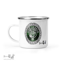 Scotstee Shop Tartan Plaid Camping Mug, Tartan Campfire Mugs, camping coffee mug Graham Modern Clan Tartan Crest Badge